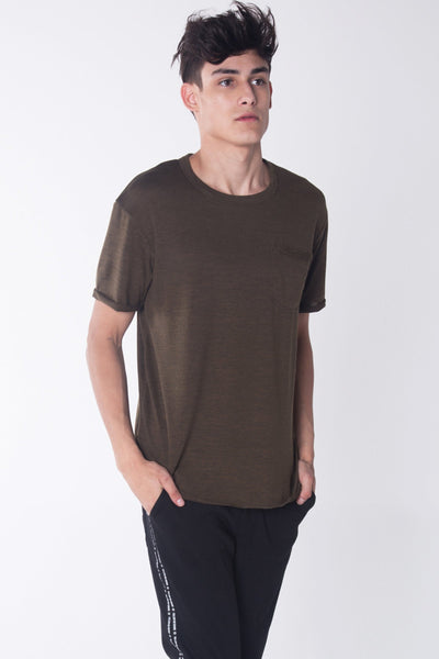 Relaxed Fit Tee With Pocket Detail