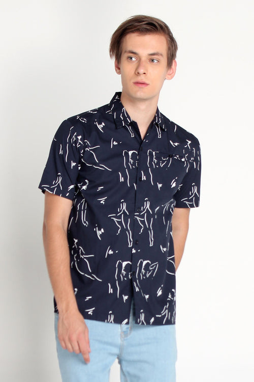 Poplin Shirt With All-Over Print