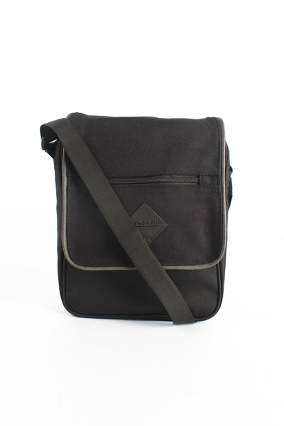 Canvas Sling Bag with Zippered Pocket