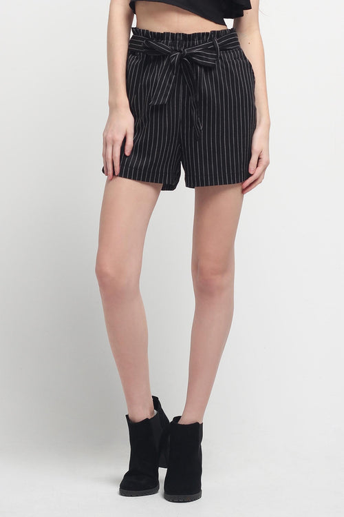 Striped Paperbag Shorts