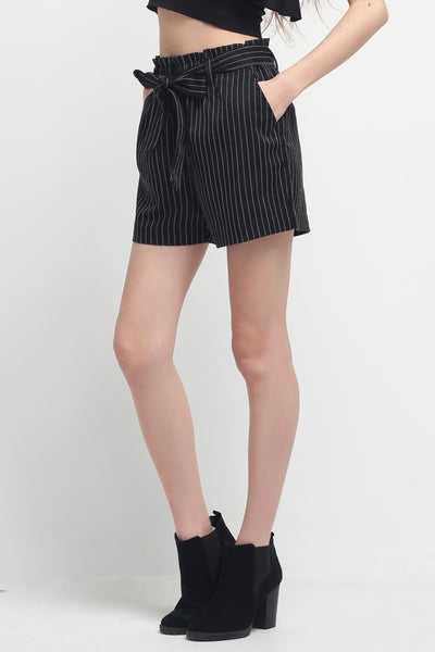 Striped Paperbag Shorts