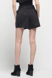 Striped Fashion Shorts With Self-Fabric Belt