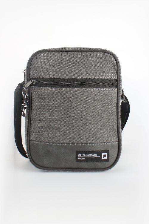 Canvas Sling Bag with Zippered Pocket