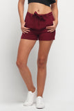 High Waist Fashion Shorts With Self-Fabric Belt