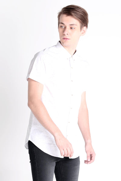 Poplin Shirt With All-Over Print