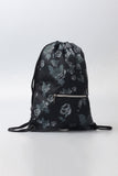 Drawstring Backpack With All-Over Floral Print