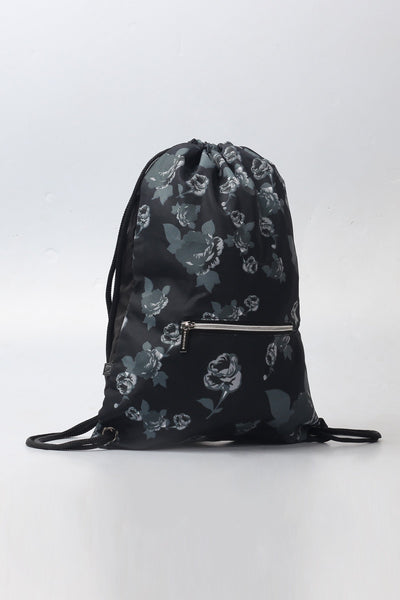 Drawstring Backpack With All-Over Floral Print