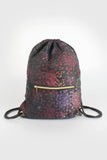 Drawstring Backpack with All-Over Floral Print