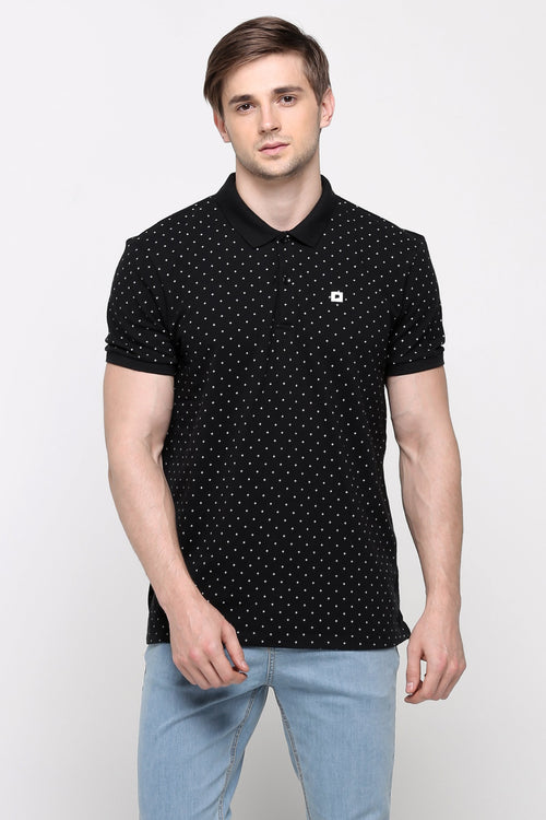 Polo Shirt With All-Over Print