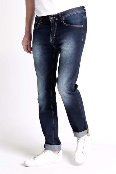 Mid Rise 5-Pocket Jeans With Zipper Fly