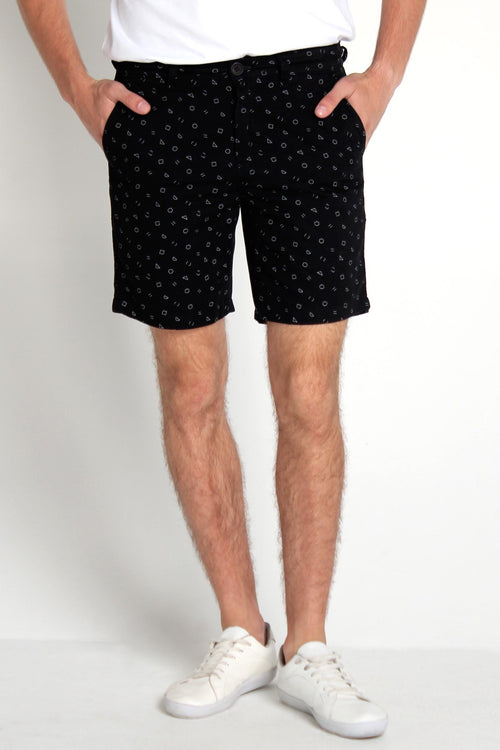 Regular Fit Chino Shorts With All-Over Print