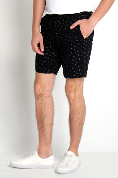 Regular Fit Chino Shorts With All-Over Print