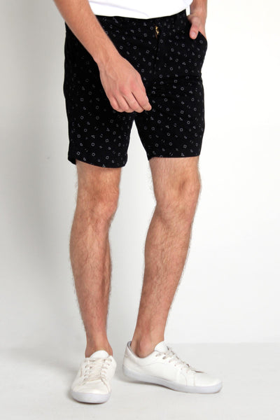 Regular Fit Chino Shorts With All-Over Print