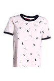 Women's Relaxed Fit Ringer Tee With All-Over Print