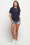 Boyfriend Fit Tee With Embroidery