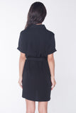 The Dress Code Regular Length Shirt Dress With Pocket Detail