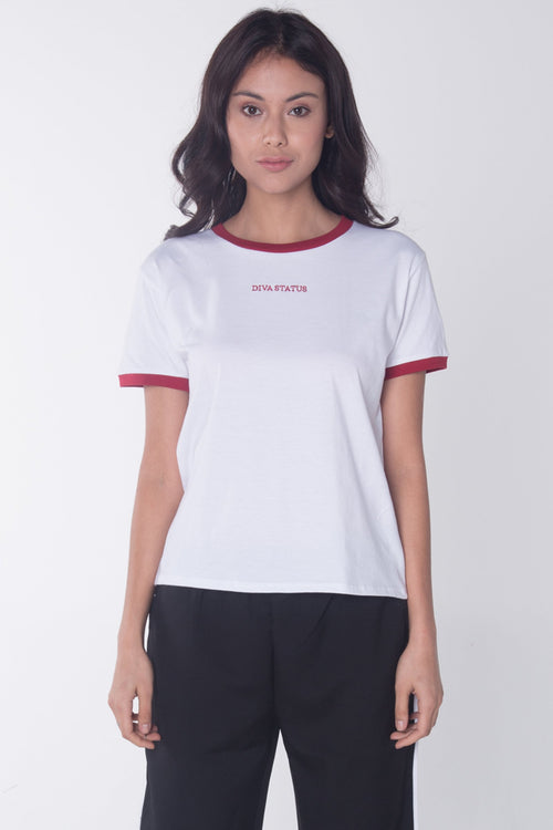 Semi Fit Tee With Embroidery