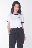 Semi Fit Tee With Embroidery