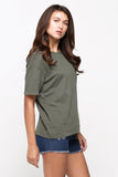Textured Oversized Fit Tee with Pocket