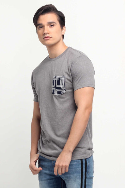 Semi Fit Tee With Pocket Detail