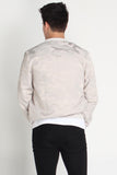Textured Bomber Jacket With Zipper Detail
