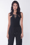 Fitted Camisole With Lace-Ups