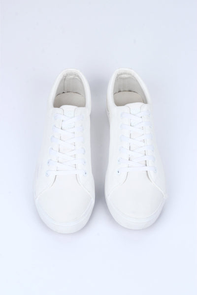 Men's Synthetic Leather Lace-Up Sneakers