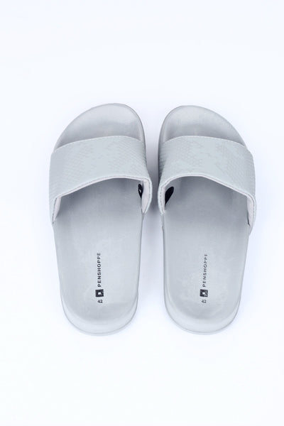 Rubber Sliders With Textured Strap Detail