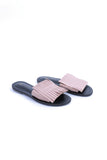 Pleated Slide Flat Sandals