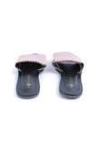Pleated Slide Flat Sandals