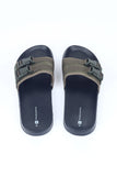 Rubber Sliders With Strap Detail