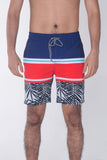 Regular Fit Board Shorts With Elasticised Waistband