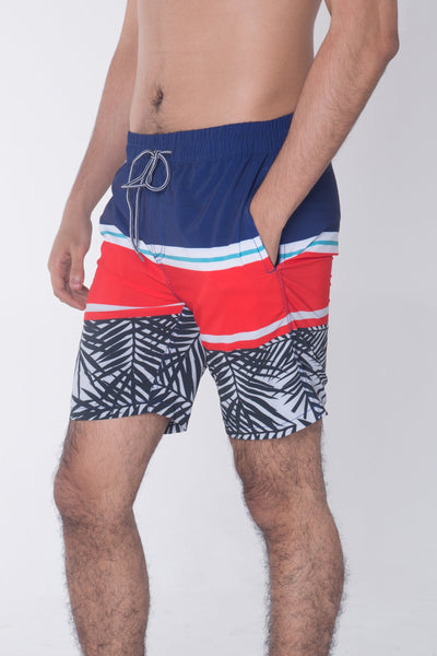 Regular Fit Board Shorts With Elasticised Waistband