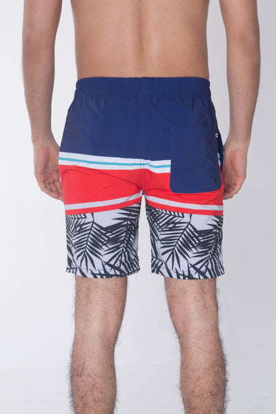 Regular Fit Board Shorts With Elasticised Waistband
