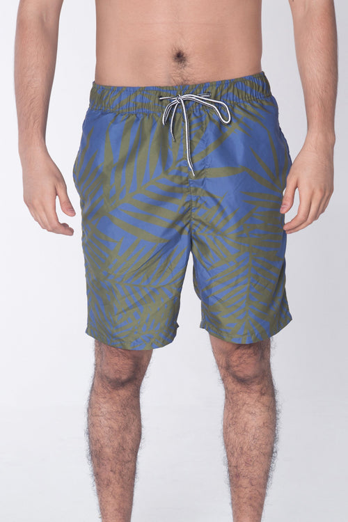 Regular Fit Board Shorts With Elasticised Waistband