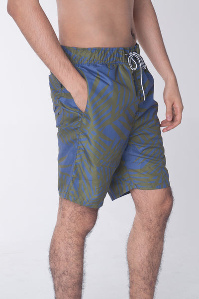 Regular Fit Board Shorts With Elasticised Waistband