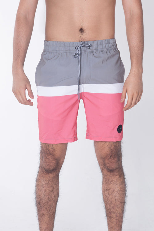 Regular Fit Board Shorts With Elasticised Waistband