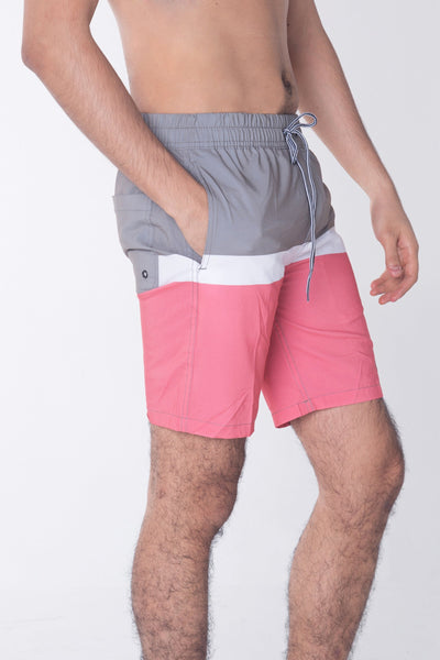Regular Fit Board Shorts With Elasticised Waistband