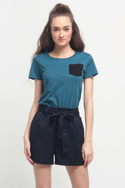 Semi Fit Tee With Pocket Detail