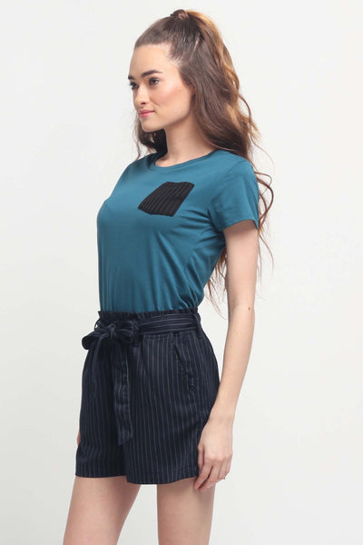 Semi Fit Tee With Pocket Detail