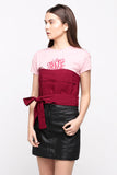 Tube Top With Self Fabric Tie Detail