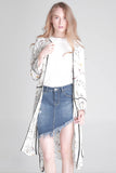 Floral Kimono With All-Over Print