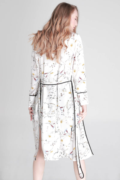 Floral Kimono With All-Over Print