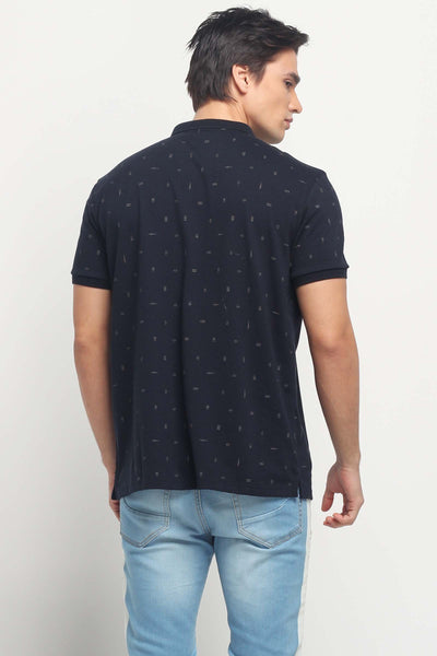 Relaxed Fit Polo Shirt With All-Over Print