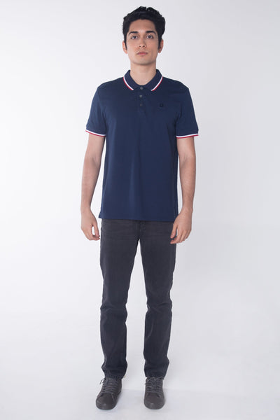 Relaxed Fit Polo Shirt With Tipping