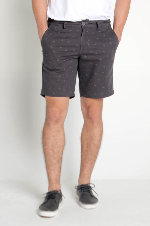 Printed Chino Shorts With Welt Pocket