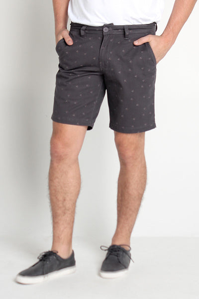 Printed Chino Shorts With Welt Pocket