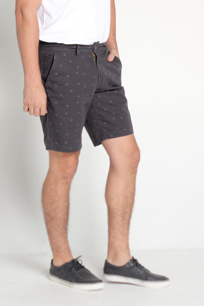 Printed Chino Shorts With Welt Pocket