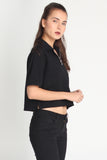 Boxy Polo Shirt With Zipper Detail