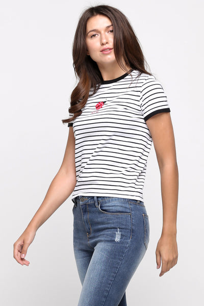 Relaxed Fit Tee With Embroidery